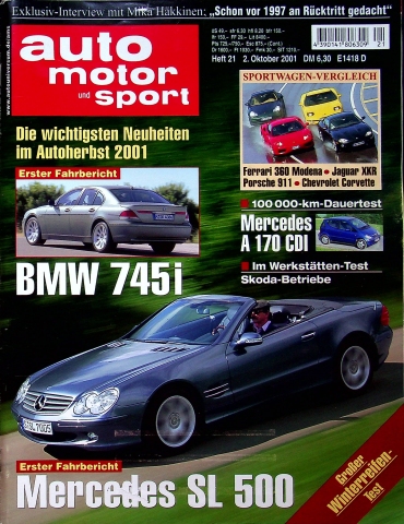 Deckblatt Auto Motor und Sport (21/2001)